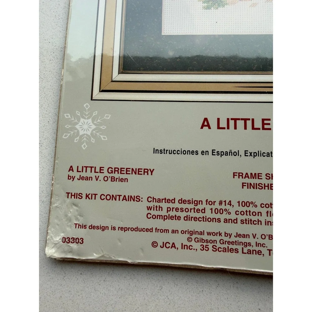 VTG JCA Weekenders Cross Stitch Kit A Little Greenery Bunny Rabbit Christmas DIY